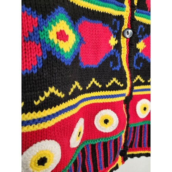 Lisa Says Gah Mutma Vintage Style Knit Sweater Size U (Large) Colorful - Picture 4 of 6